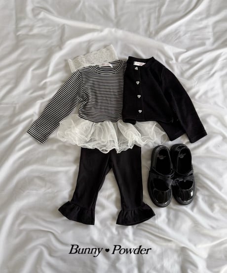 52[予約]bunny powder frill capri pants