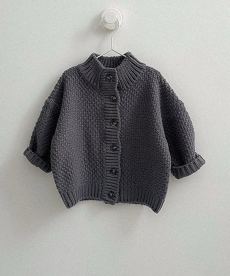 29[予約]minirobe waffle high neck cardigan