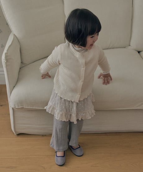 2[予約]送料無料 the beige 26 ribbed cardigan