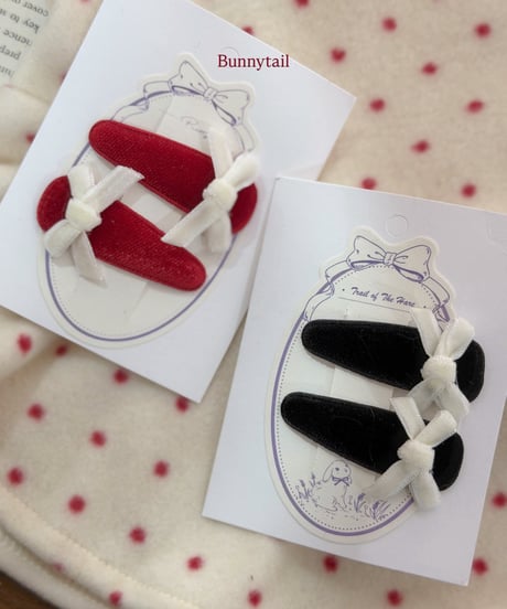 19[予約]bunnytail petit ribbon pin (2piece set)