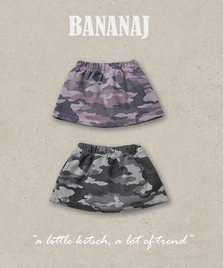 36[予約]BANANAJ camo peanut skirt