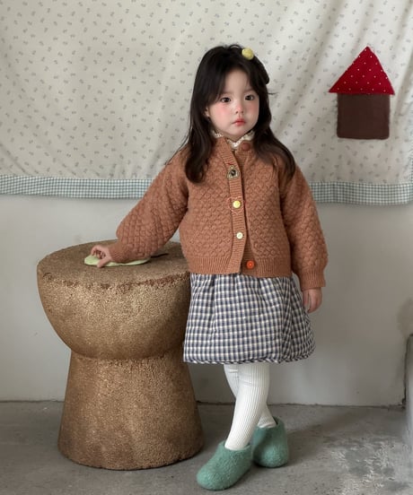 92[予約]aiai caramel popcorn knit cardigan
