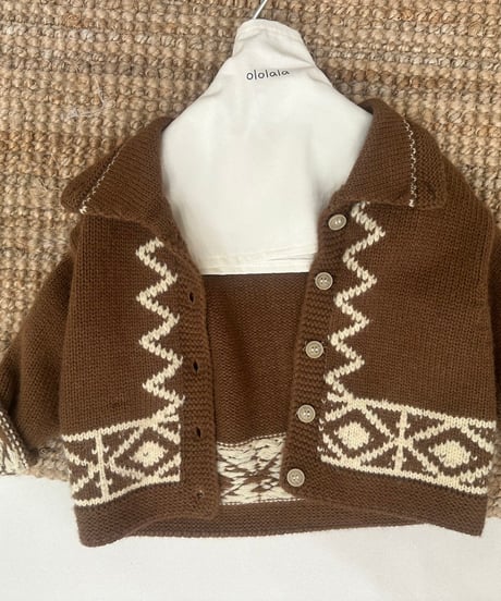 11[予約]ololala nordic knit cardigan