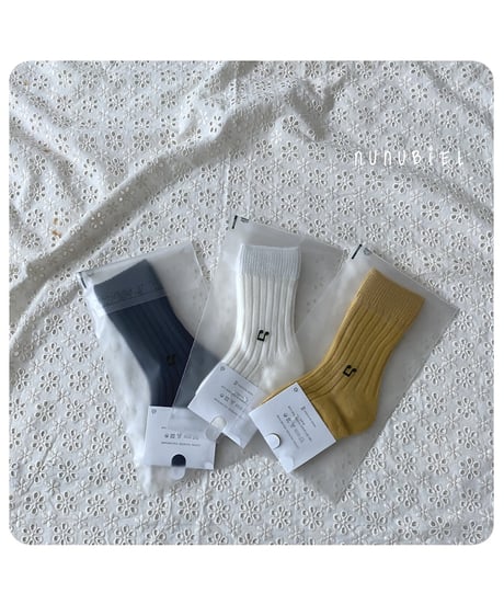 52[予約]nunubiel long rib socks