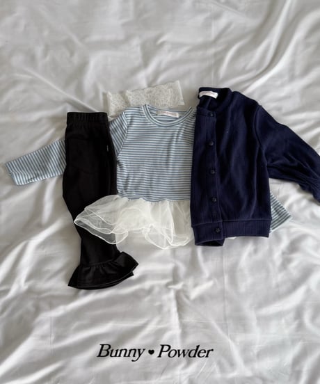 30[予約]bunny powder sha border tee