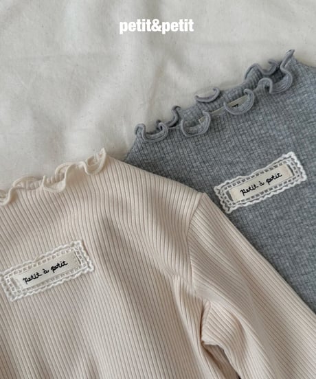 5[予約]petit&petit mild rib frill t
