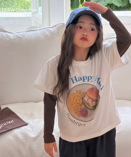 1[予約]ninibello happy meal short sleeve tee