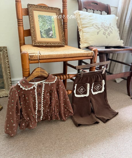 12[予約]marron sharon blouse(XS-L)