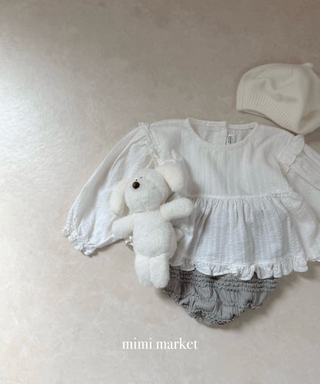 8[予約]mimi market shoulder frill blouse