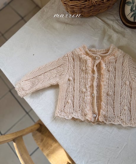 4[予約]marron elle knit cardigan(XS-L)