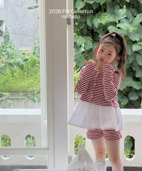 10[予約]ninibello tammy stripe cardigan