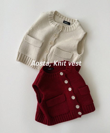 8[予約]Aosta knit cookie vest