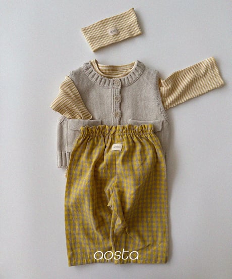 54[予約]Aosta caramel check pants