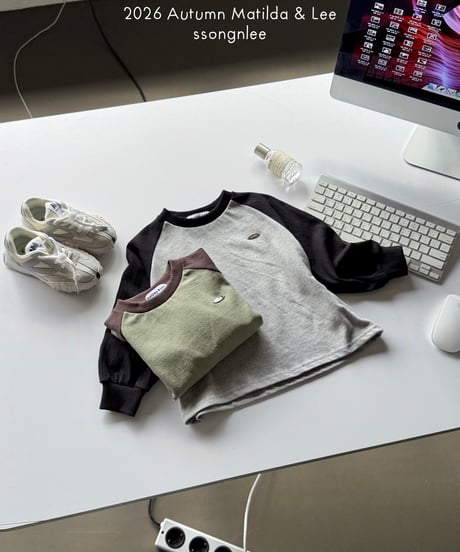 17[予約]matilda&lee color matching raglan tee