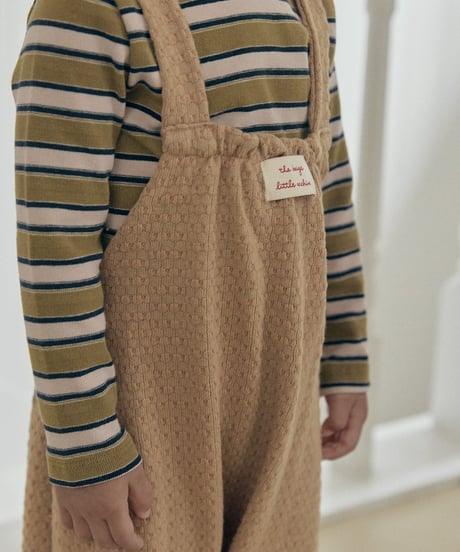 19[予約]送料無料 the beige knit overalls