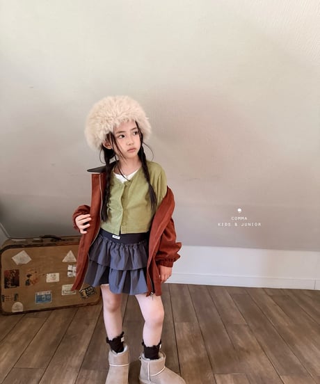15[予約]COMMA layered color block cardigan