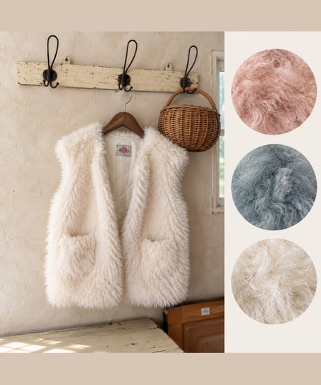 28[予約]OREN shirley faux shearling vest