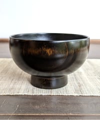 Ａ9　まる汁椀(大・黒)／奥の麻衣子
