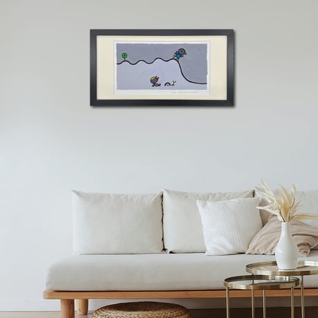 版画「ゆっくりおでかけ」 より　※著者直筆サイン入り