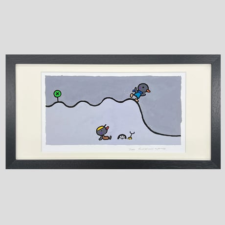 版画「ゆっくりおでかけ」 より　※著者直筆サイン入り