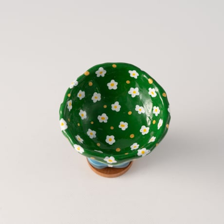 アトリエおはよう　花のお皿とくま