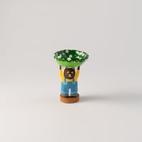 アトリエおはよう　花のお皿とくま