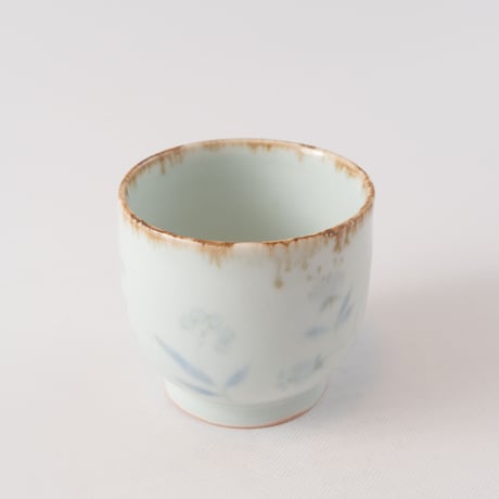 村山朋子　薄青更紗紋丸マグカップ