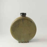 大村剛　色絵花入黄