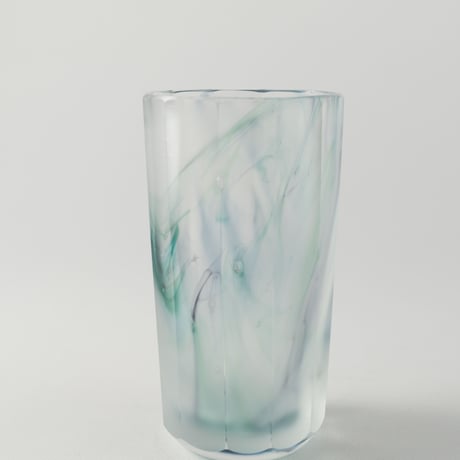 大迫友紀　墨流し 深々グラス
