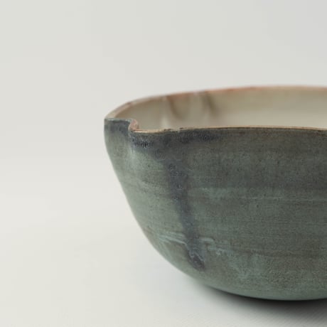 大村剛　白磁色絵四方鉢