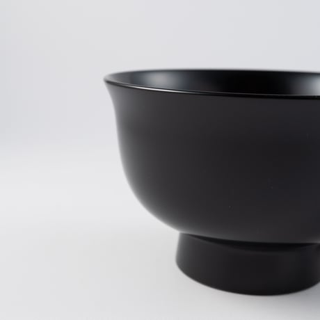 土田和茂　蓋付き飯椀　黒