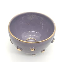 【リーナご予約品Reserved】 768 茶碗　星の王子さまとろくろの星　Purple　11.6×8.8cm