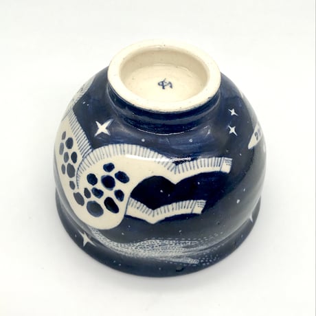 791 片口 『星と馬と夜の鳥』12.8×9.0cm