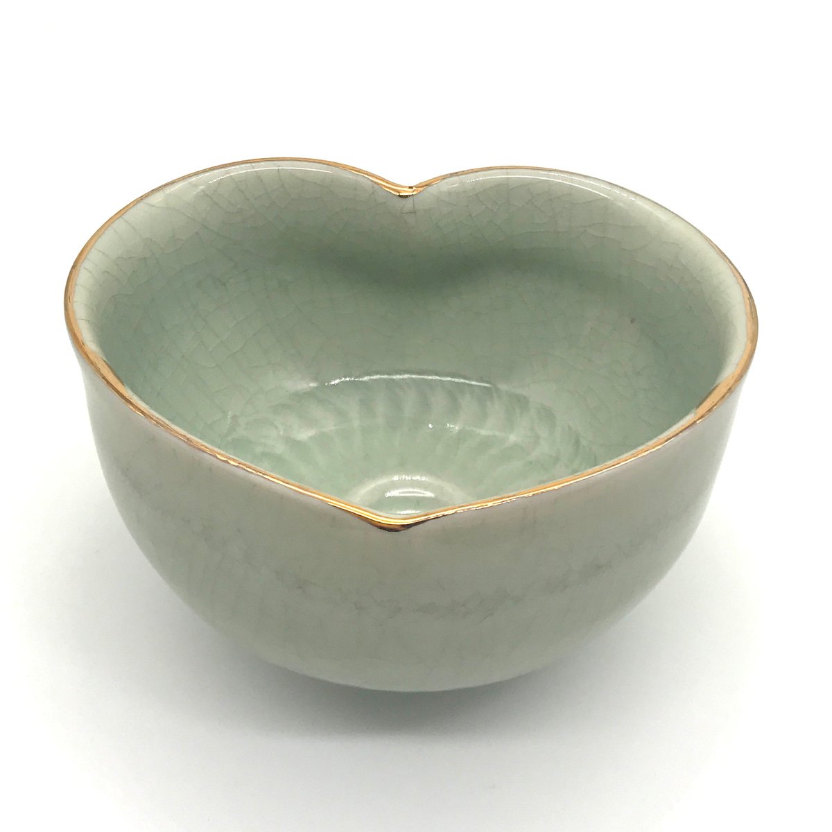 猪目茶碗　青磁　小野穣 745 猪目茶碗 青磁 13.0×7.7cm | 小野穣 アトリエONO