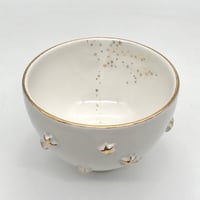 【Karnyご予約品Reserved】776 茶碗　星の王子さまとろくろの星　乳白　12.3×9.0cm