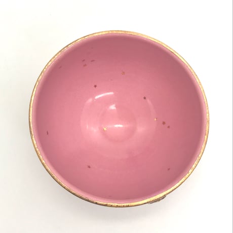 782 茶碗　星の王子さまとろくろの星　鴇羽色　11.7×8.8cm