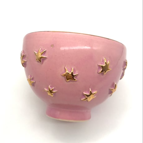 778 茶碗　星の王子さまとろくろの星　鴇羽色　12.1×8.7cm