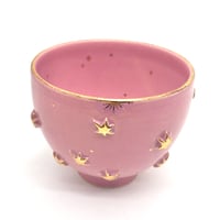 788 茶碗　星の王子さまとろくろの星　鴇羽色　11.8×9.3cm