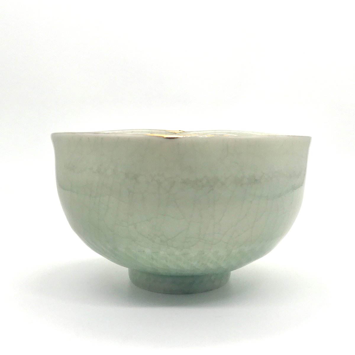 745 猪目茶碗 青磁 13.0×7.7cm | 小野穣 アトリエONO