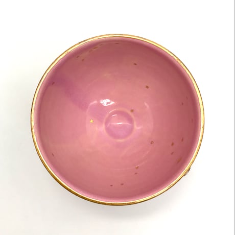 762 茶碗　星の王子さまとろくろの星　鴇羽色　11.7×8.5cm