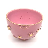 779 茶碗　星の王子さまとろくろの星　鴇羽色　12.2×9.3cm