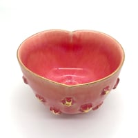 B167 星の猪目茶碗　コンクパール　13.3×8.9cm