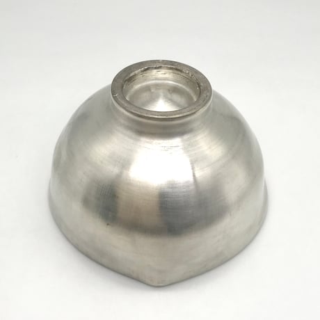 866 猪目茶碗　銀彩　12.8×7.7cm