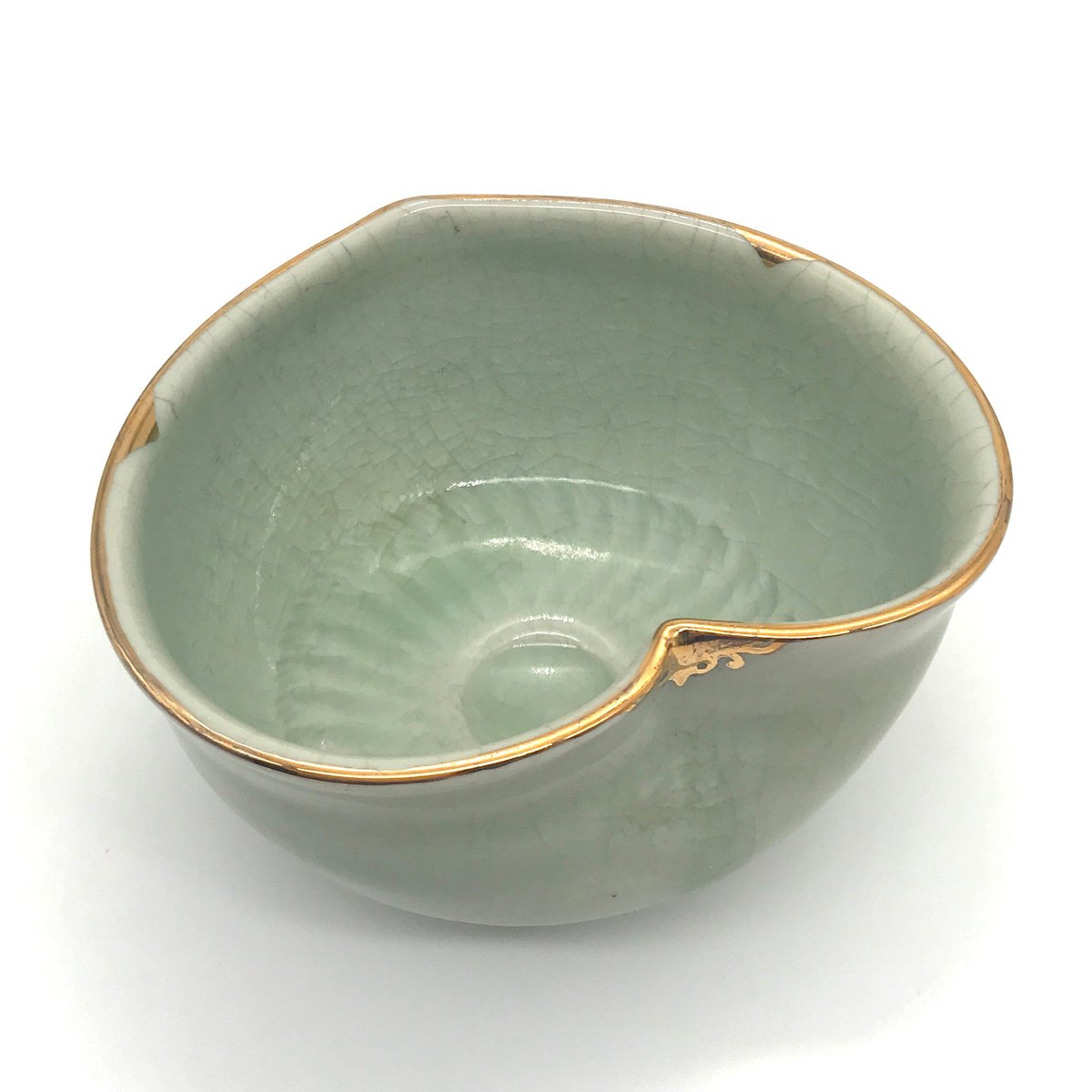 745 猪目茶碗 青磁 13.0×7.7cm | 小野穣 アトリエONO