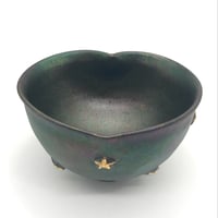 【kk_warisara ご予約品Reserved】B154 猪目茶碗　星の羅針盤　13.8×7.8cm