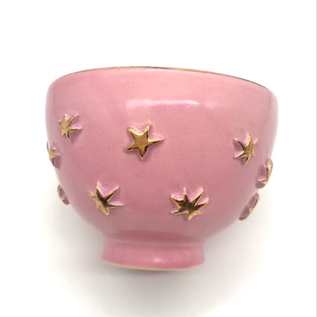 778 茶碗　星の王子さまとろくろの星　鴇羽色　12.1×8.7cm