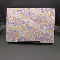 生地表紙の御朱印帳　見開き　七宝