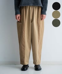 細畝コーデュロイ×ブラッシュドコットン　切替パンツ（7603-8300）