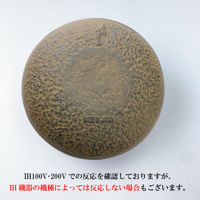 南部鉄器 急須兼用 鉄瓶 0.5L IH対応 しののめ 及富 日本製｜直火OK