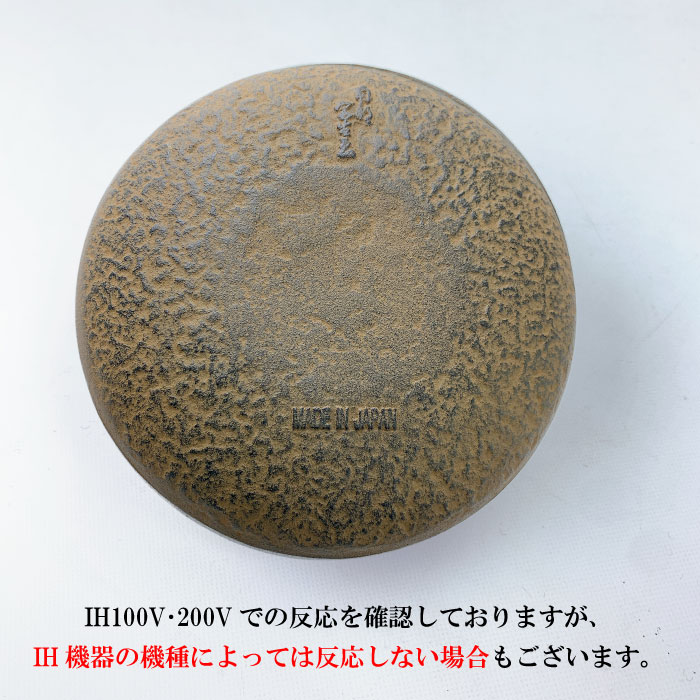 南部鉄器 急須兼用 鉄瓶 0.5L IH対応 しののめ 及富 日本製｜直火OK